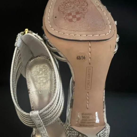 Vince Camuto gold and faux snakeskin heels - Picture 8 of 8